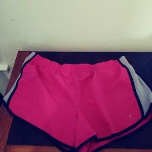 Dark Pink and Gray Work-Out Shorts